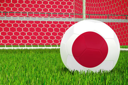 Japan Flag In Stadiumの写真素材