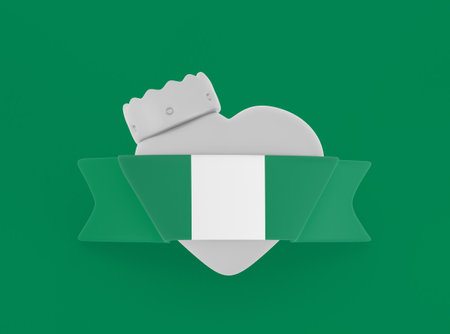 Nigeria Heart Bannerの写真素材