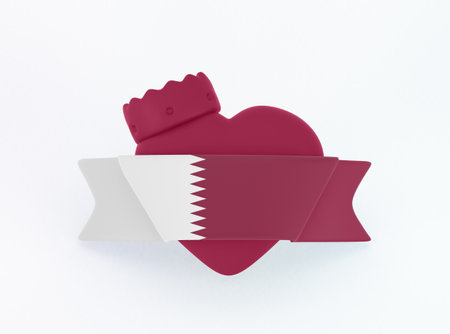 Qatar Heart Bannerの写真素材