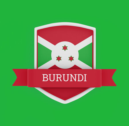 Burundi Flag With Bannerの写真素材