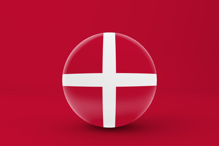 Denmark Flag Badge Iconの写真素材