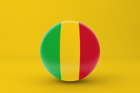 Mali Flag Badge Iconの写真素材