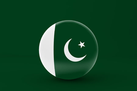 Pakistan Flag Badge Iconの写真素材