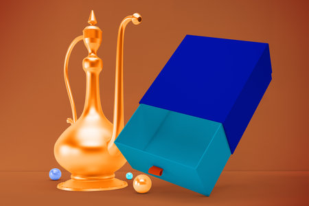 Ramadan Gift Box Right Sideの写真素材