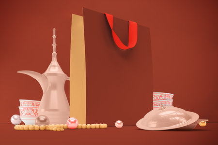 Eid Bag Perspective Sideの写真素材