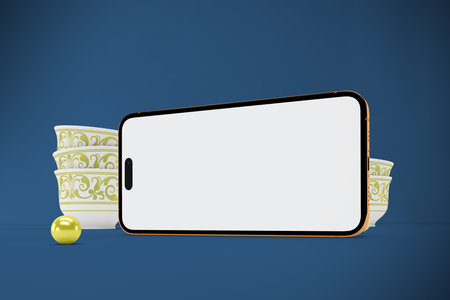 Eid Phone 14 Perspective Sideの写真素材