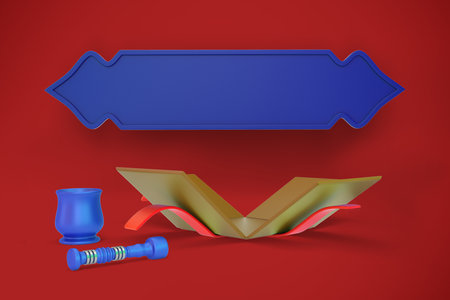 Eid Set and Frame Front Viewの写真素材