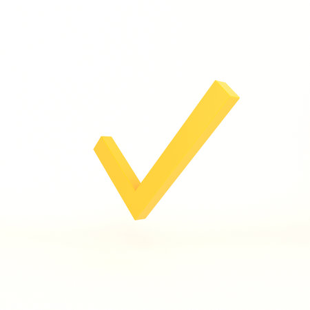 Check Mark Icon Right Side With White Backgroundの写真素材