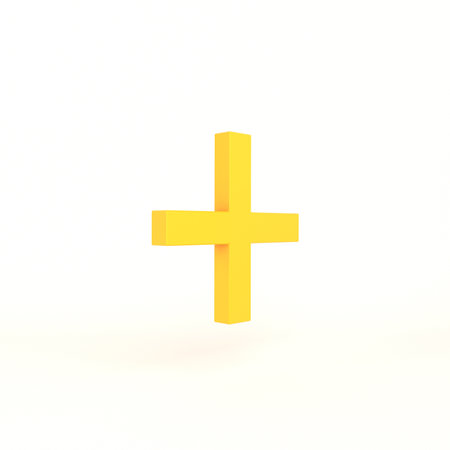 Plus Icon Left Side With White Backgroundの写真素材