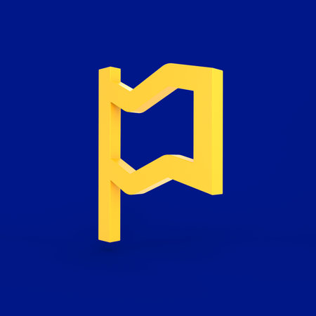 Flag Sign Right Sideの写真素材