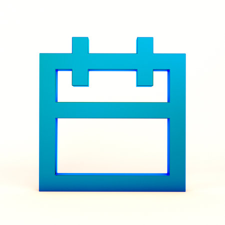 Calendar Icon Front Side In White Backgroundの写真素材
