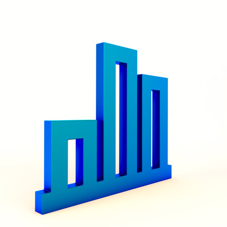 Chart Statistics Icon Left Side In White Backgroundの写真素材