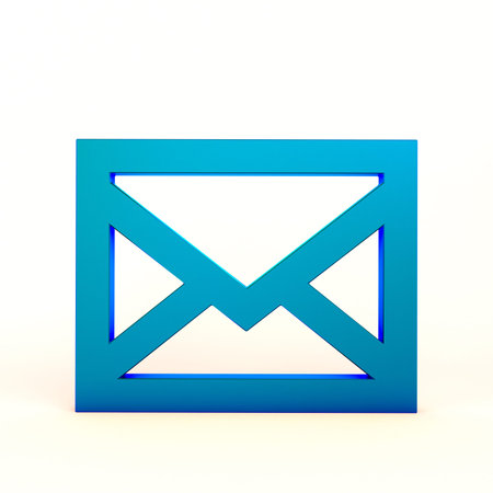 Mail Icon Front Side In White Background