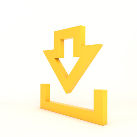 Download Icon Right Side With White Backgroundの写真素材