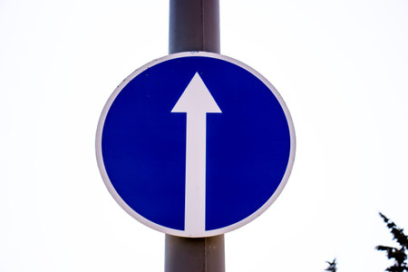 Road signs for the passage of vehicles and pedestrians