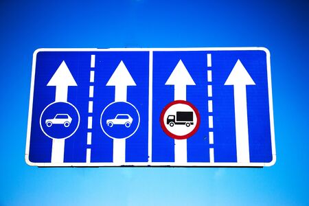 Automobile road sign for all kinds of carsの写真素材