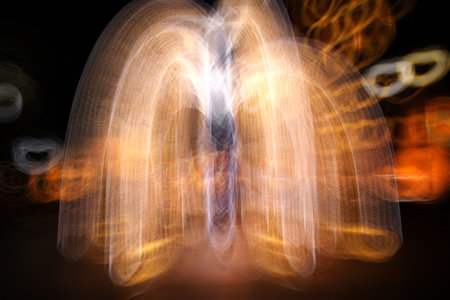  Love rain and bokeh light , Abstract defocused background of bokeh lights.