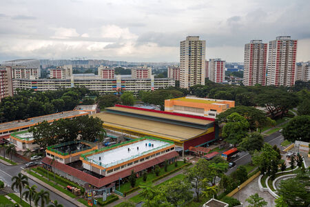Aerial View of Ang Mo Kio Estate in Singaporeのeditorial素材