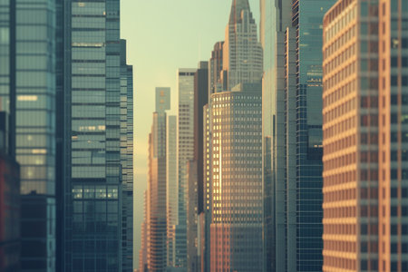 Skyscrapers in New York City, United States of Americaの素材