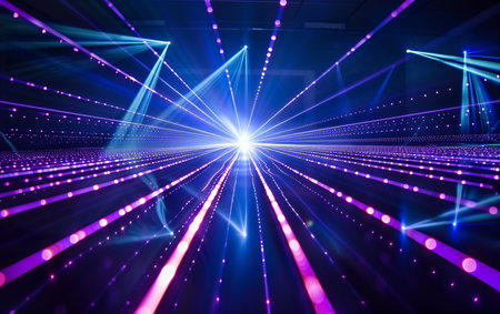 stage lighting effect in the dark, 3d rendering toned imageの素材