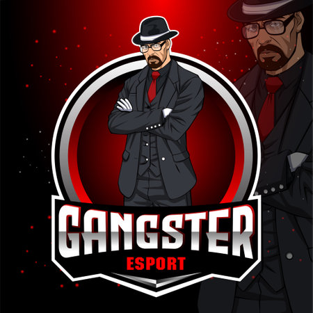 Gangster esport gaming mascot logo and the character designのイラスト素材