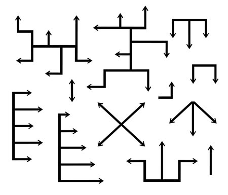Set of vector arrows. Collection of various pointersのイラスト素材