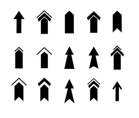 Set of various pointers. Collection of vector arrowsのイラスト素材