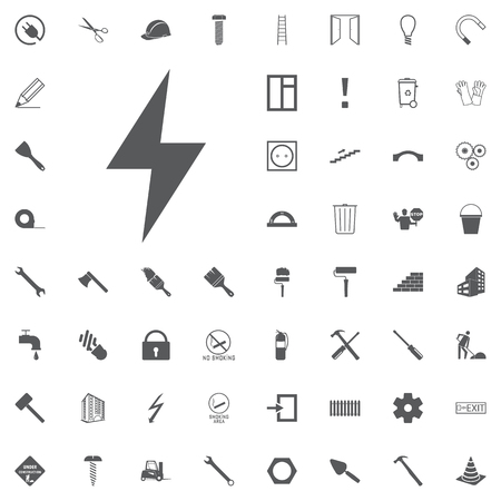 Electricity icon on the white backgroundのイラスト素材