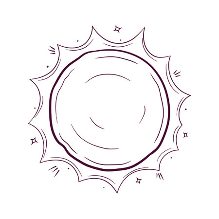 hand drawn sun vector illustrationのイラスト素材
