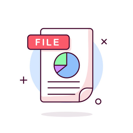 Slide Document Icon. Cute Vector Illustrationのイラスト素材