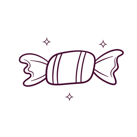 Hand Drawn Candy. Doodle Vector Sketch Illustrationのイラスト素材