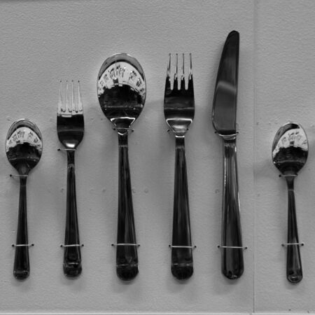 Utensils Lined Upの写真素材