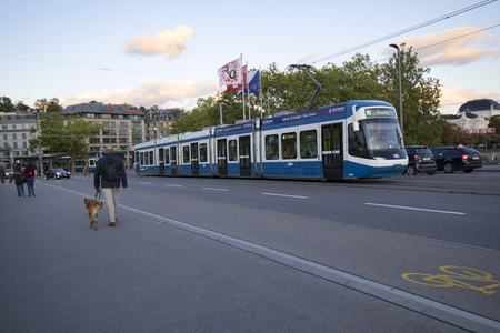 tram at cityのeditorial素材
