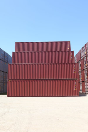 freight shipping containers at the docks