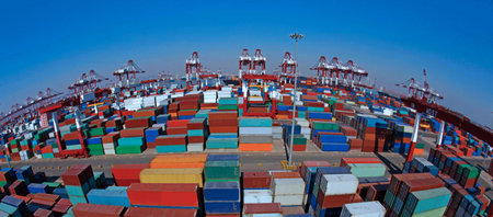 China Qingdao Port Container Terminal,The world