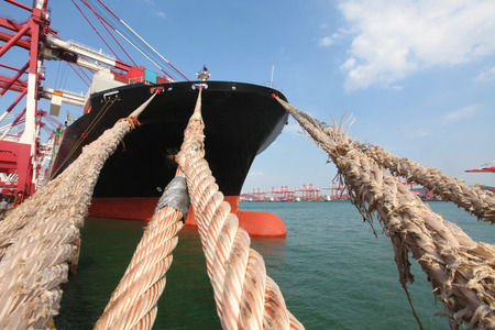 China Qingdao port container terminalのeditorial素材