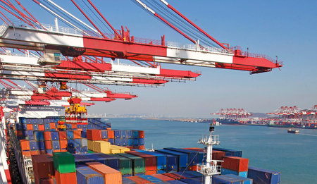 China Qingdao port container terminal