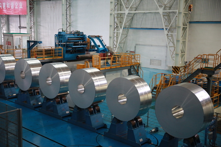 Steel parts in a factoryのeditorial素材