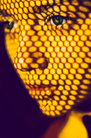 Face art graphic color lights