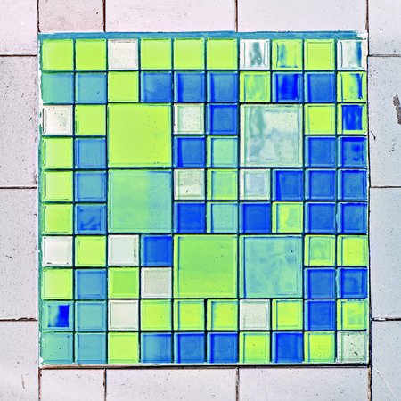 vintage mozaic art asia background . photoの写真素材