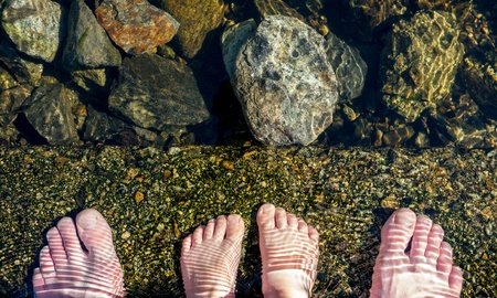 Foot in the waterの写真素材