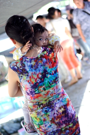 Mother and Child at the outdoorのeditorial素材