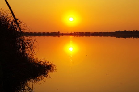 setting sun