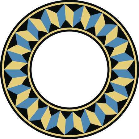 Fashion simple classical traditional folding shadow of the circular patternのイラスト素材