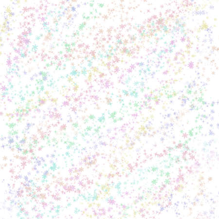 painting composed of multicolored small snowflakesの写真素材