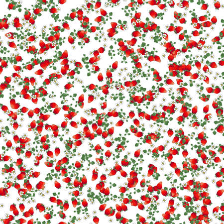 painting composed of strawberriesの写真素材