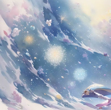 Beautiful colorful wavesの写真素材