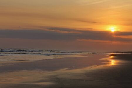 sunset beachの写真素材