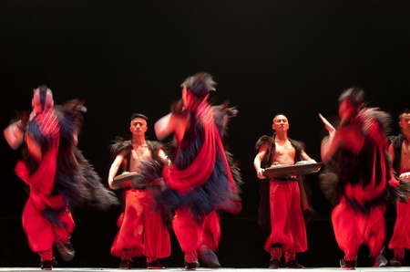 CHENGDU - DEC 10: Group dance のeditorial素材