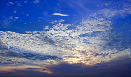 cloud layer and blue sky  